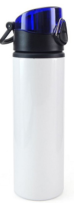 squeeze de aluminio branco resinado para sublimacao 750ml com trava